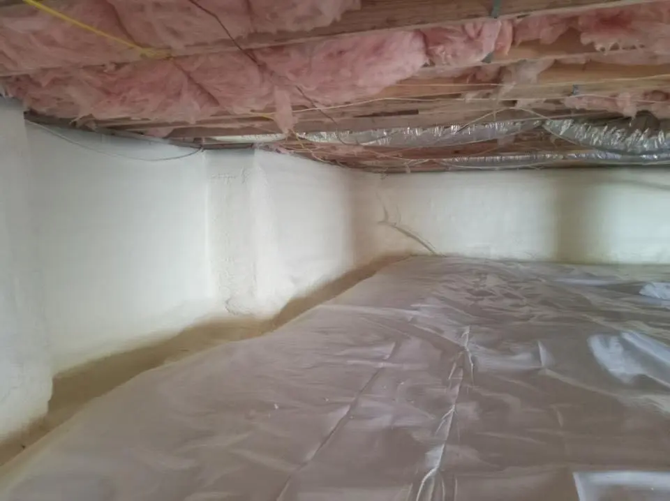 Crawl space encapsulation with closed-cell spray foam for Spray Foam Roofing in Mount Horeb